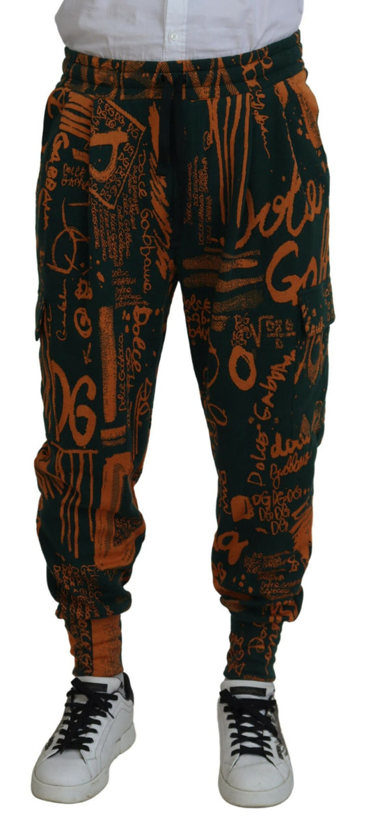 Pantalones cargo deportivos de mezcla de seda multicolor