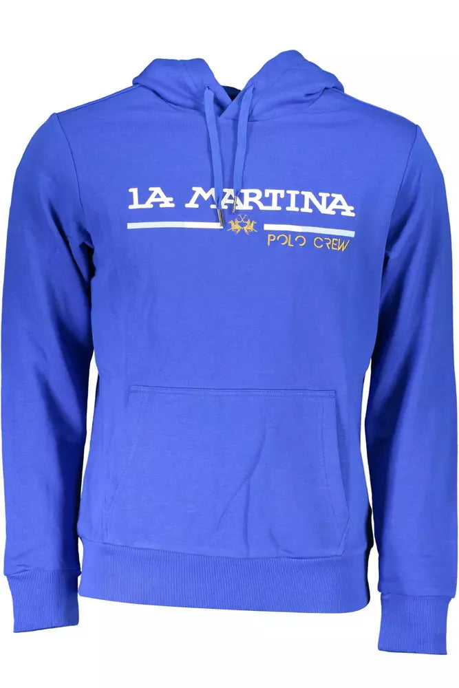 Sudadera con capucha bordada en azul chic