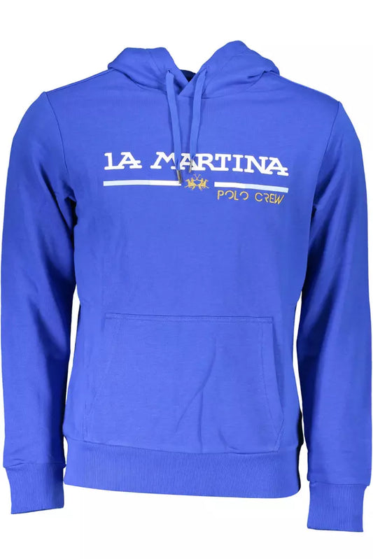 Sudadera con capucha bordada en azul chic
