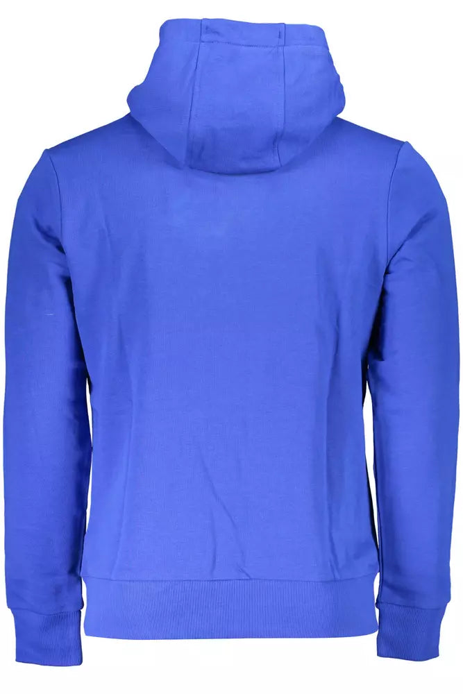 Sudadera con capucha bordada en azul chic