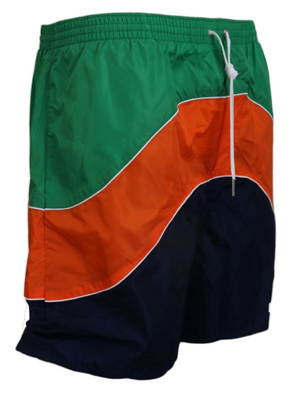 Bañador tipo bóxer con estampado multicolor
