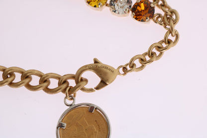 Elegante collar llamativo bañado en oro