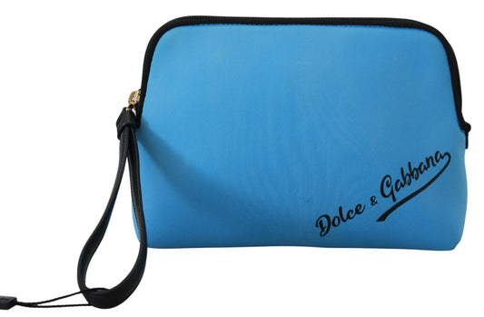 Elegante bolso de poliamida azul