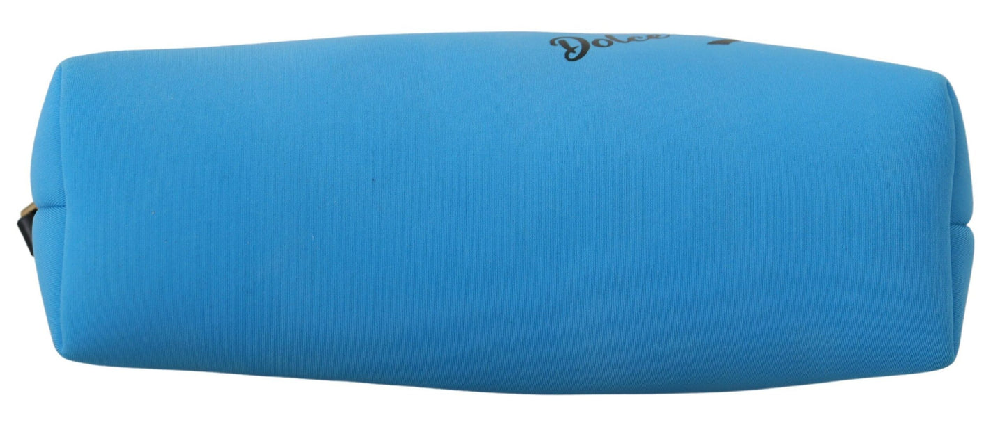 Elegante bolso de poliamida azul
