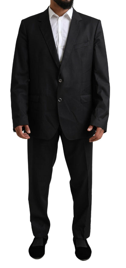 Elegante traje Martini de lana virgen negra