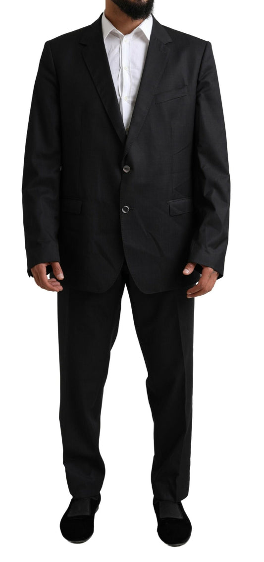 Elegante traje Martini de lana virgen negra