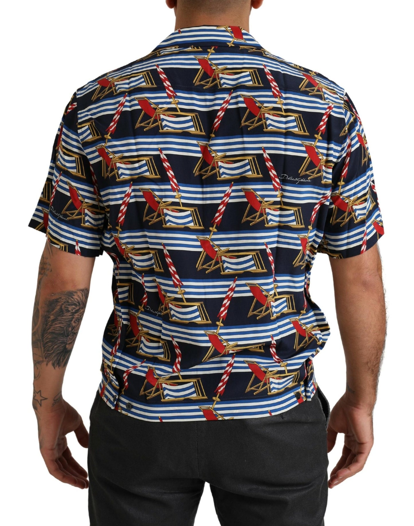 Camisa casual elegante de seda multicolor