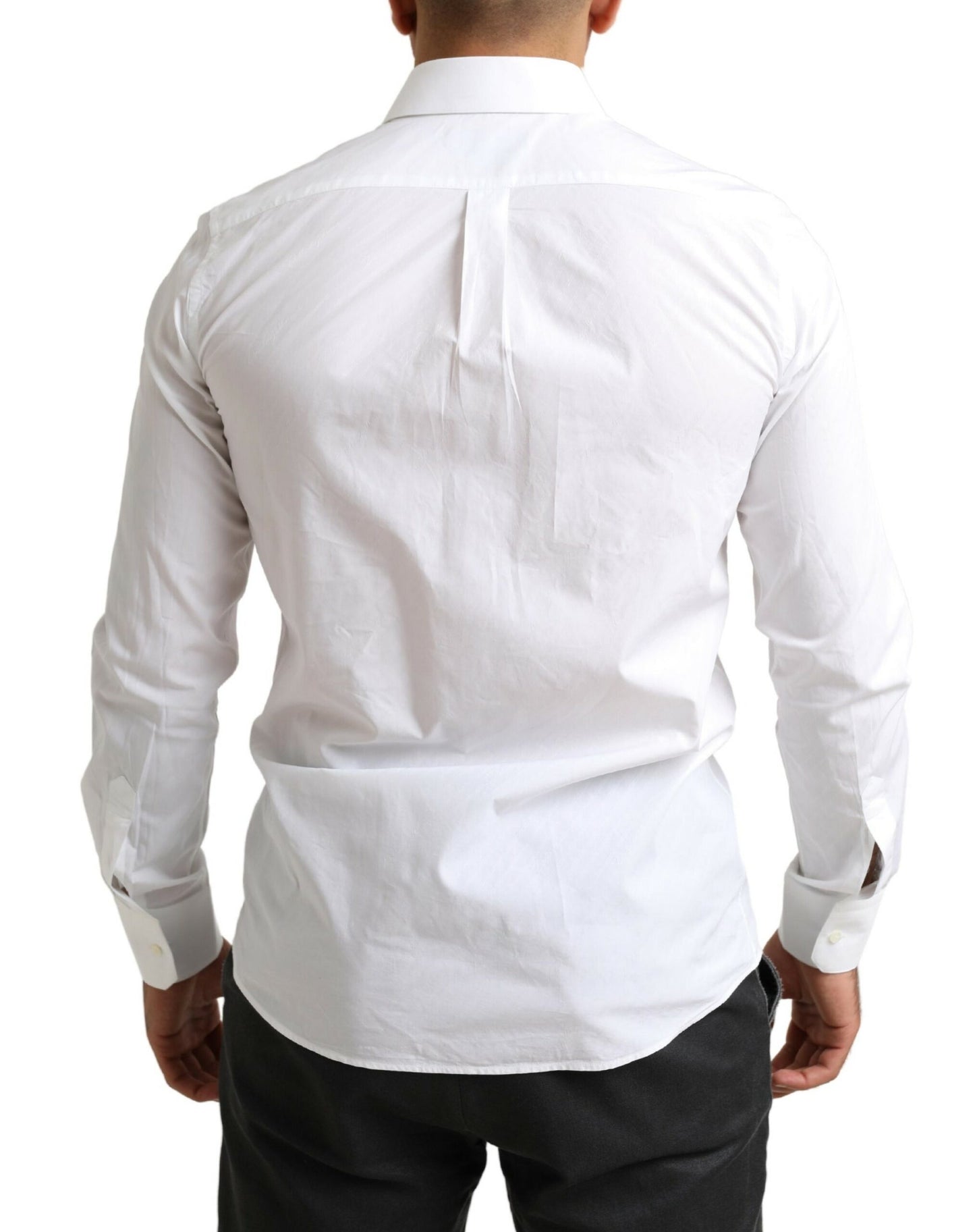 Camisa elegante de algodón blanco estilo Martini