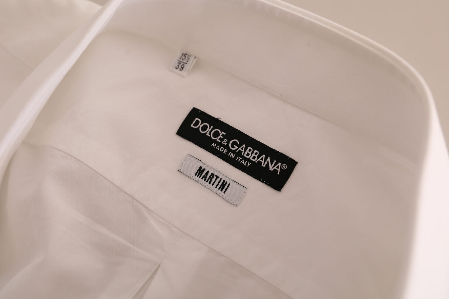 Camisa elegante de algodón blanco estilo Martini