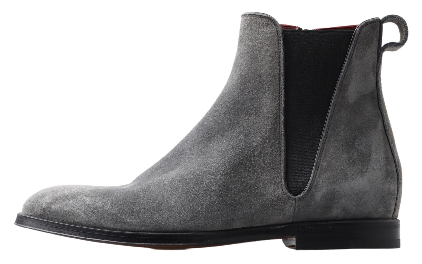 Elegantes botas Chelsea de piel gris