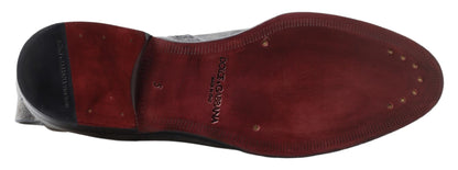 Elegantes botas Chelsea de piel gris
