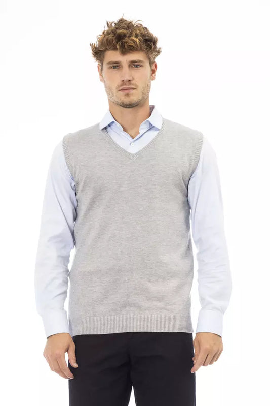 Chaleco de viscosa gris para hombre