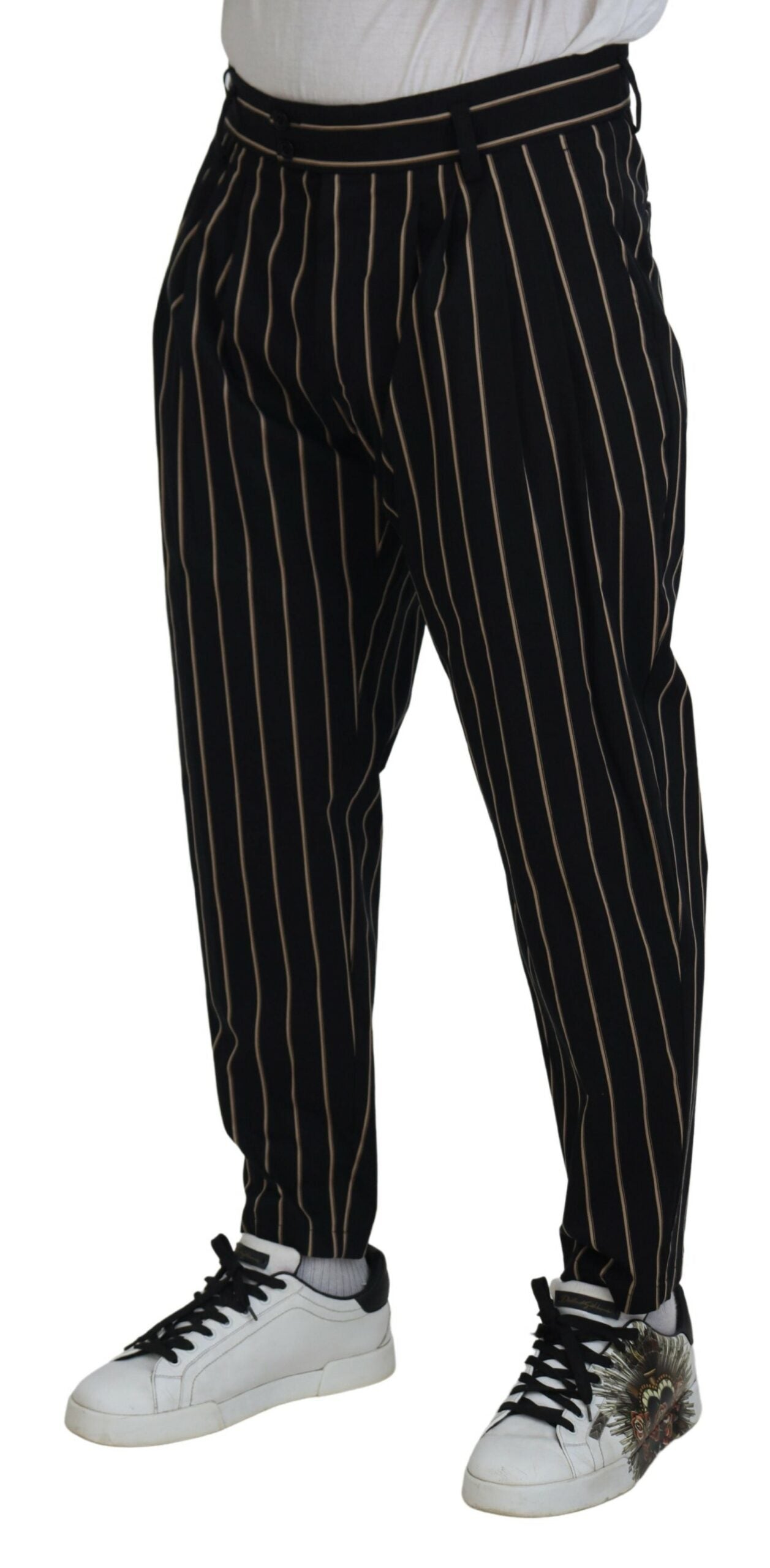 Pantalones chinos elegantes de rayas cónicas