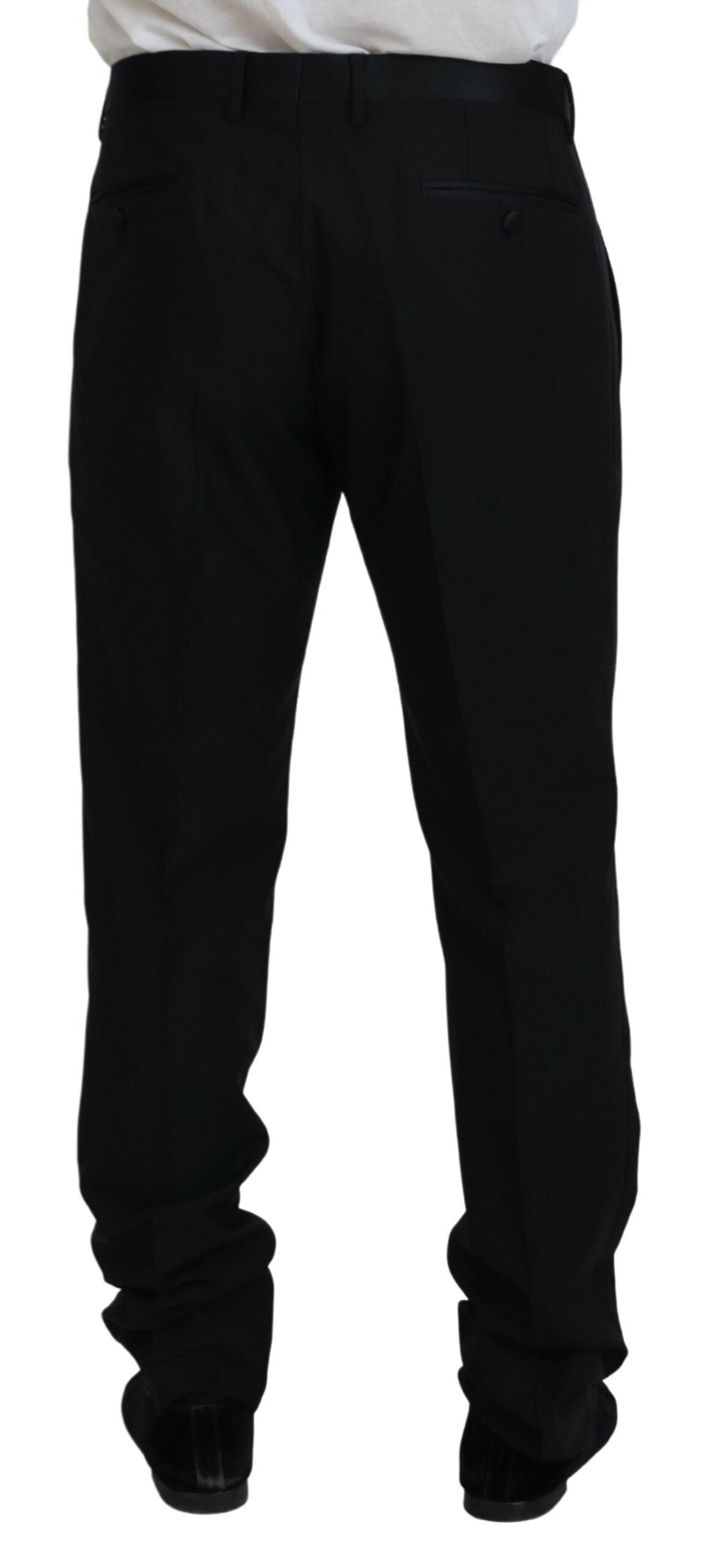 Pantalones de vestir negros elegantes de corte entallado