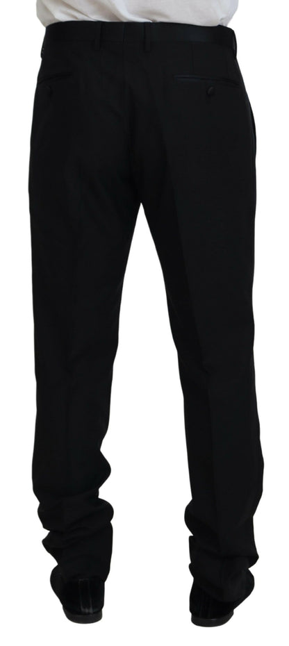 Pantalones de vestir negros elegantes de corte entallado