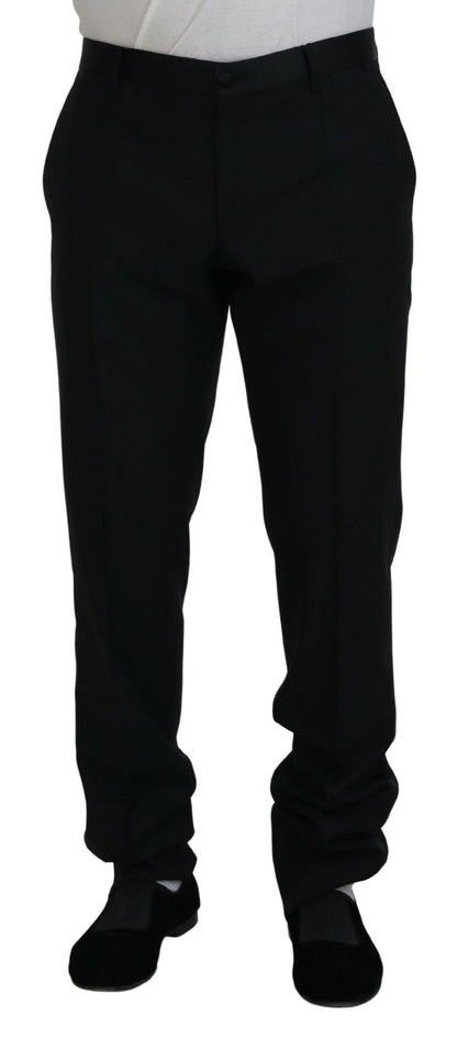 Pantalones de vestir negros elegantes de corte entallado