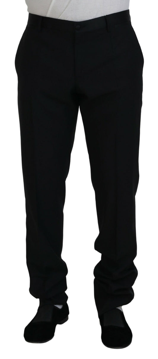 Pantalones de vestir negros elegantes de corte entallado