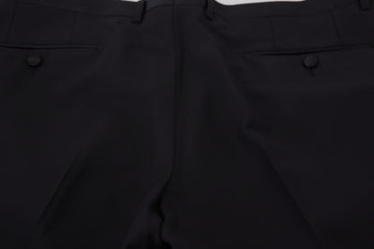 Pantalones de vestir negros elegantes de corte entallado