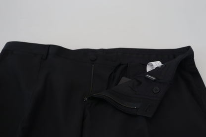 Pantalones de vestir negros elegantes de corte entallado