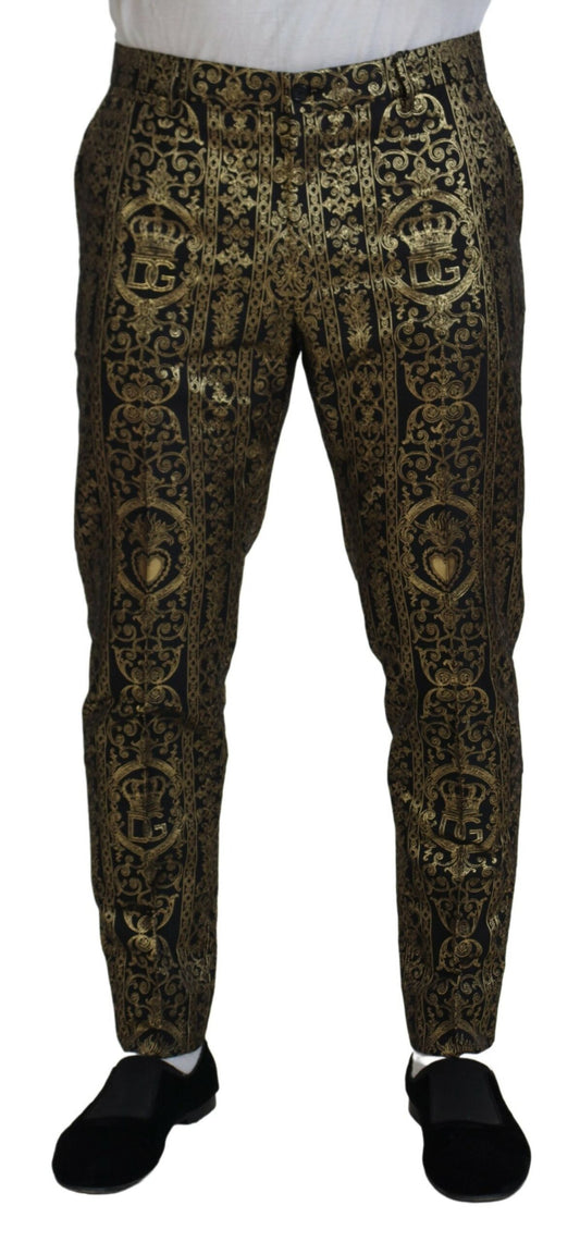 Elegantes pantalones de noche de jacquard