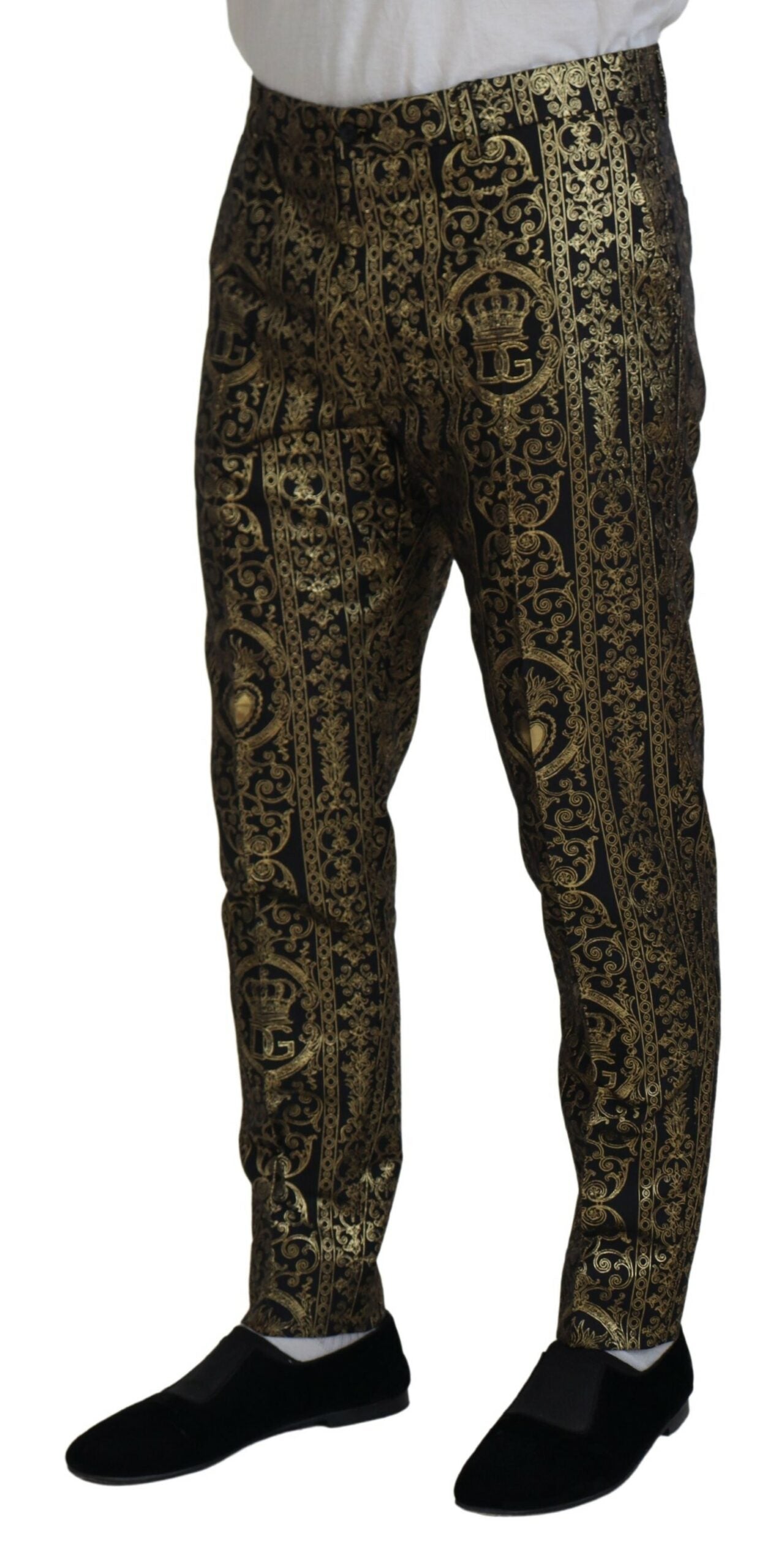 Elegantes pantalones de noche de jacquard