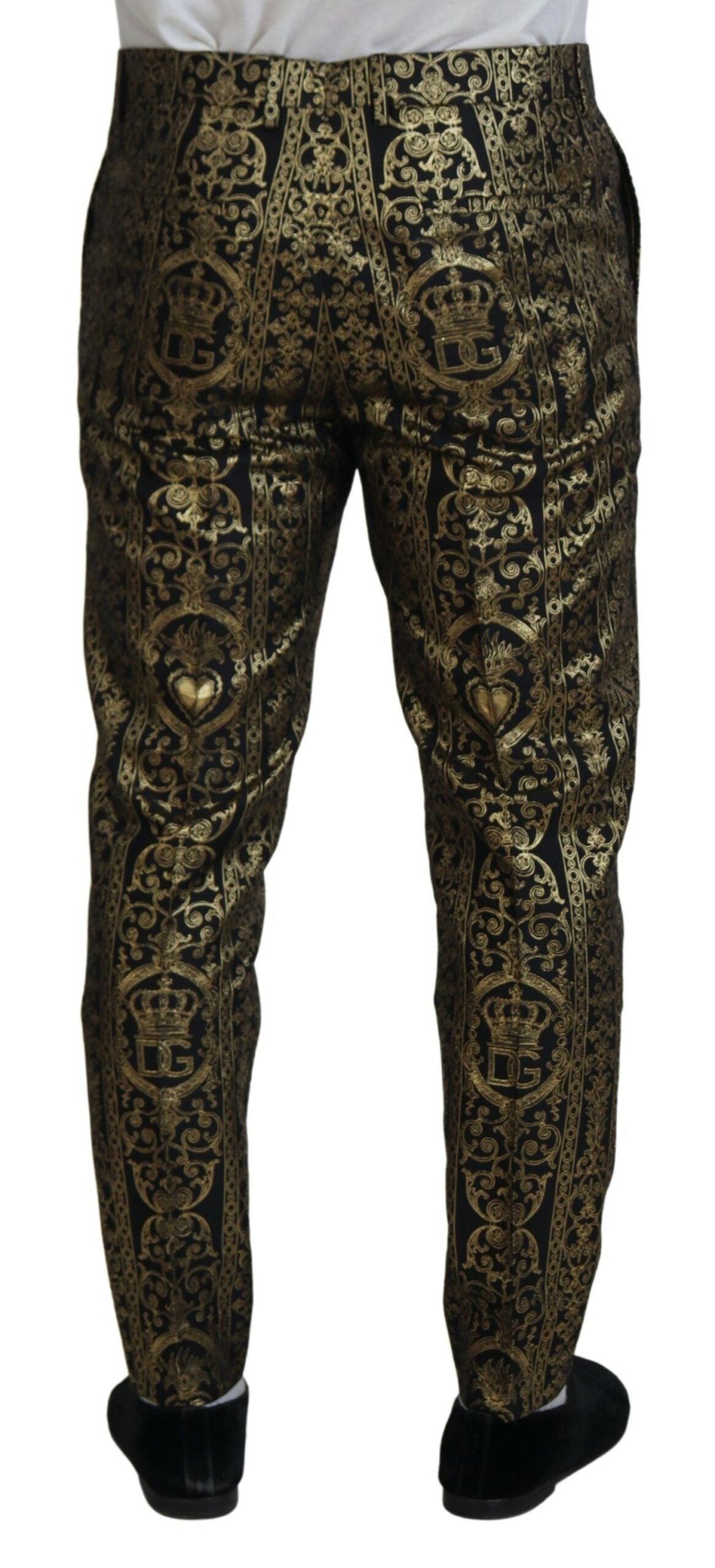 Elegantes pantalones de noche de jacquard