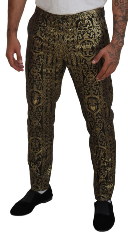 Elegantes pantalones de noche de jacquard