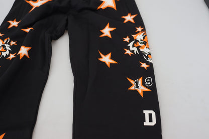 Pantalones deportivos casuales elegantes con estrellas negras