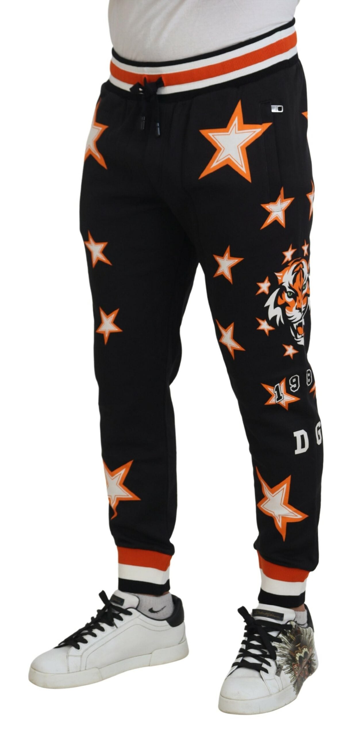 Pantalones deportivos casuales elegantes con estrellas negras