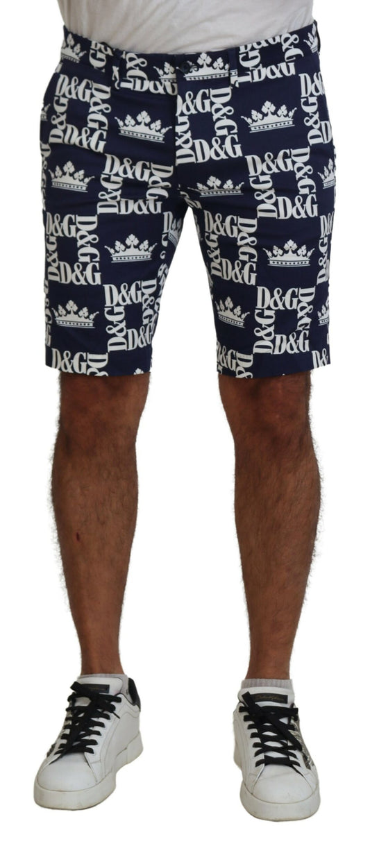 Pantalones cortos chinos casuales con estampado de corona