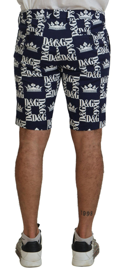 Pantalones cortos chinos casuales con estampado de corona