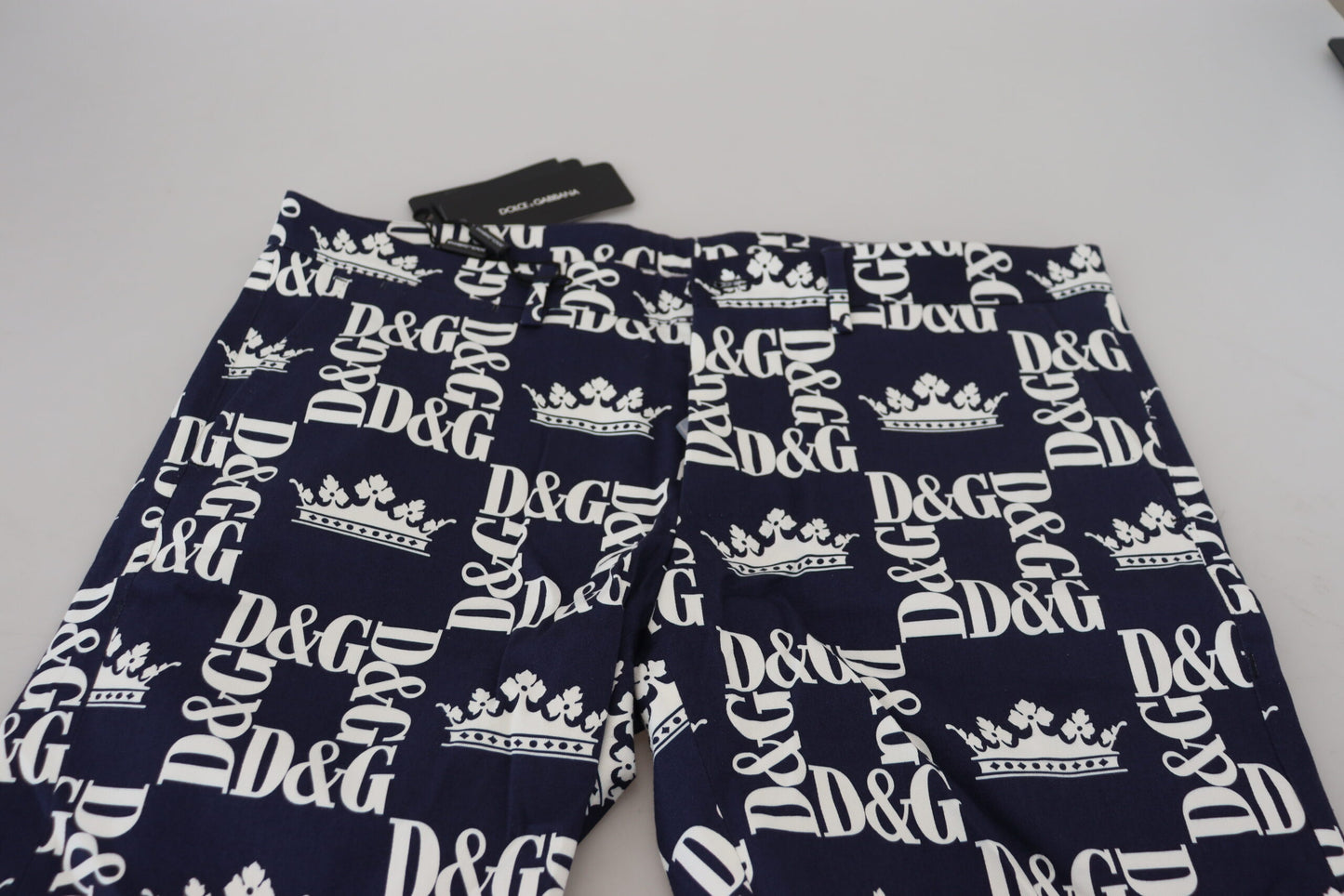 Pantalones cortos chinos casuales con estampado de corona