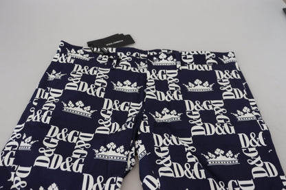 Pantalones cortos chinos casuales con estampado de corona