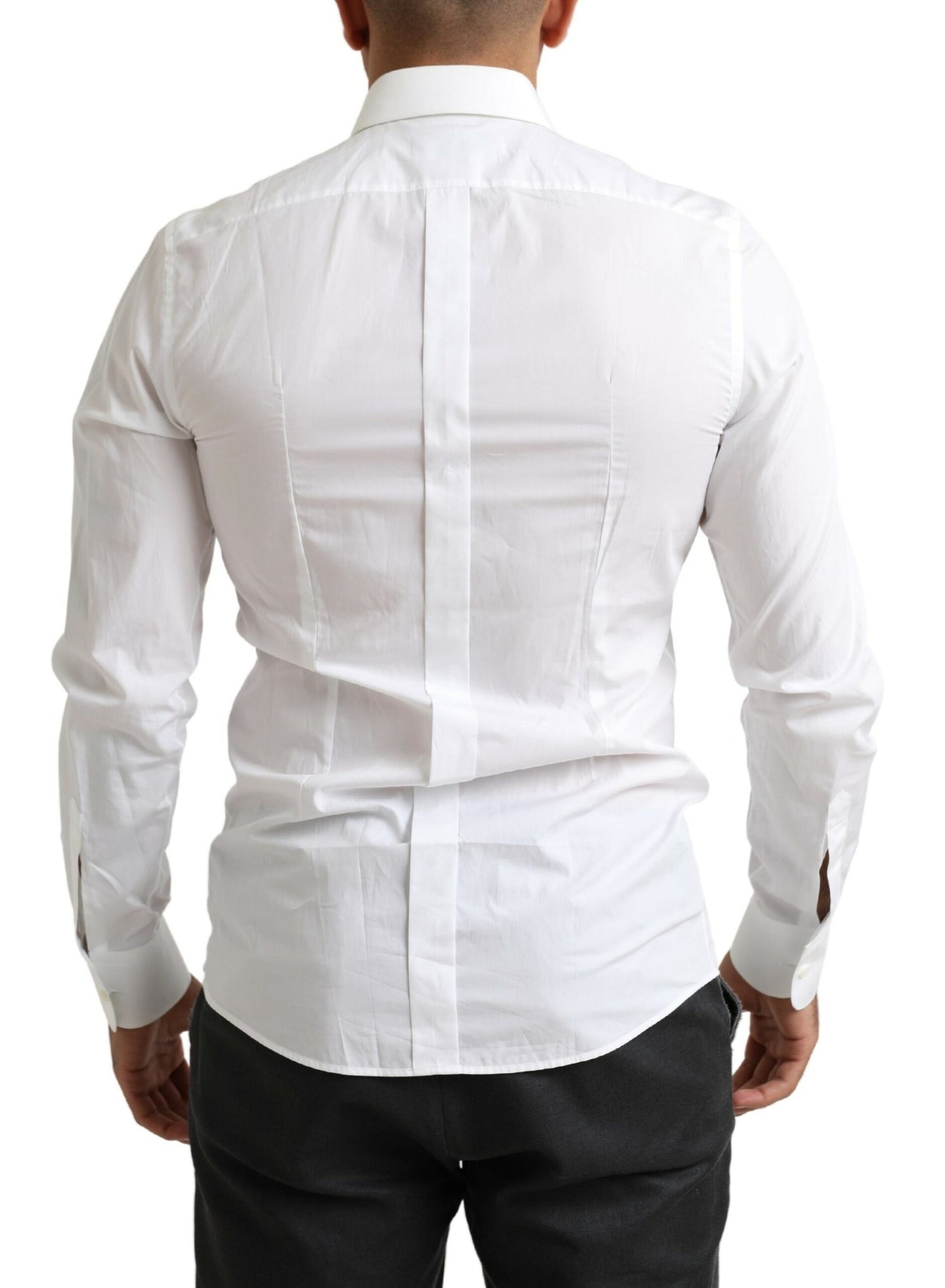 Camisa de esmoquin de corte entallado de diseñador italiano