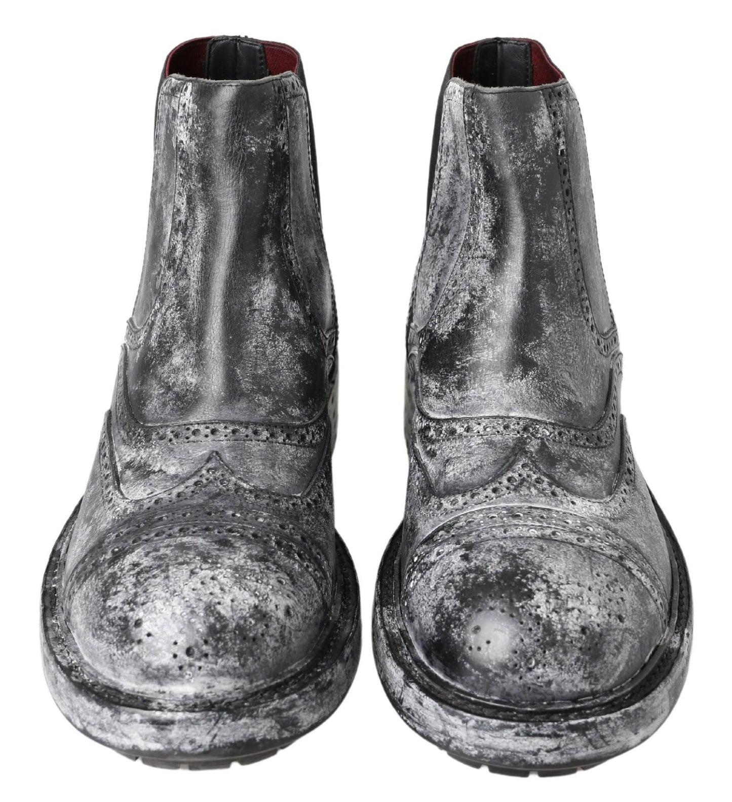 Elegantes botines Chelsea negros descoloridos
