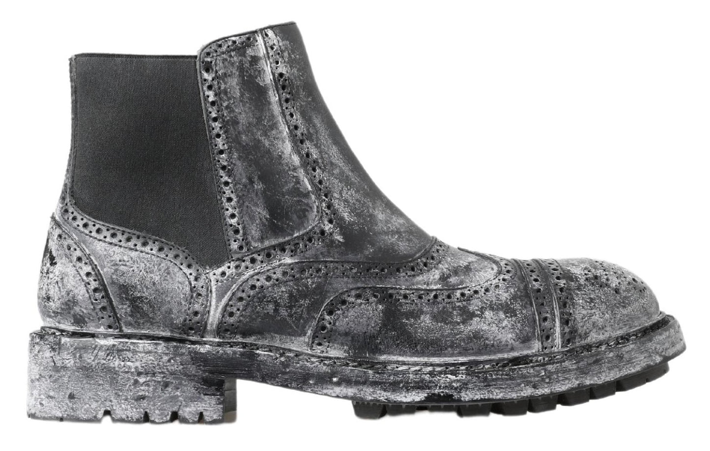 Elegantes botines Chelsea negros descoloridos