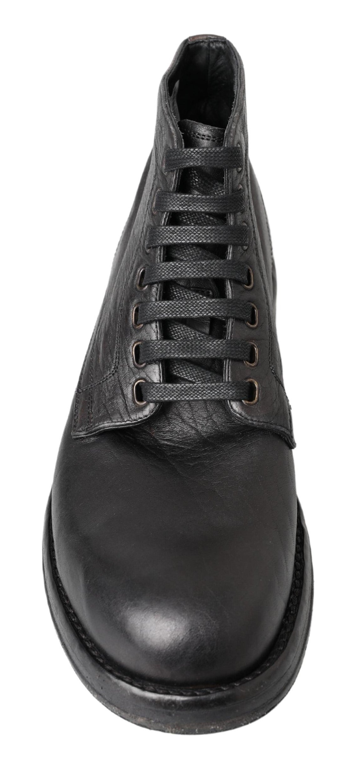 Botas de cuero negras con cordones Equisite