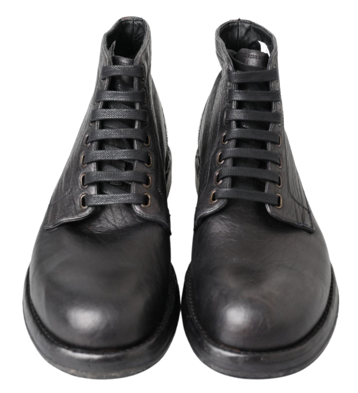 Botas de cuero negras con cordones Equisite
