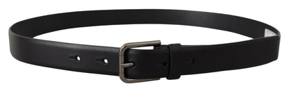 Cinturón clásico elegante de cuero negro