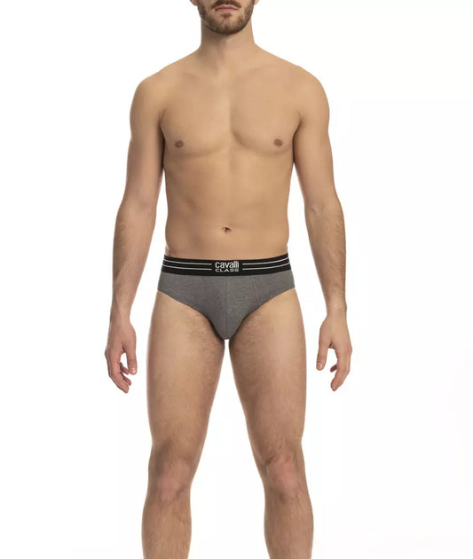 Pack de ropa interior de algodón gris para hombre