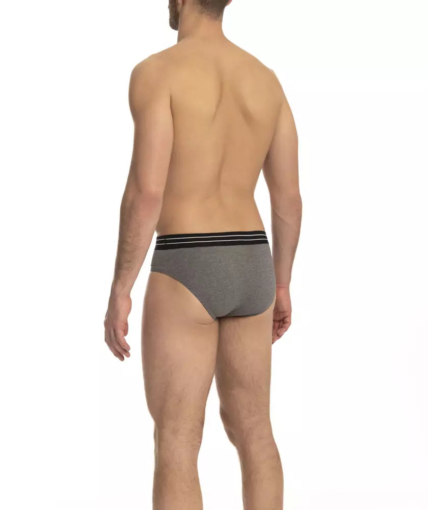 Pack de ropa interior de algodón gris para hombre
