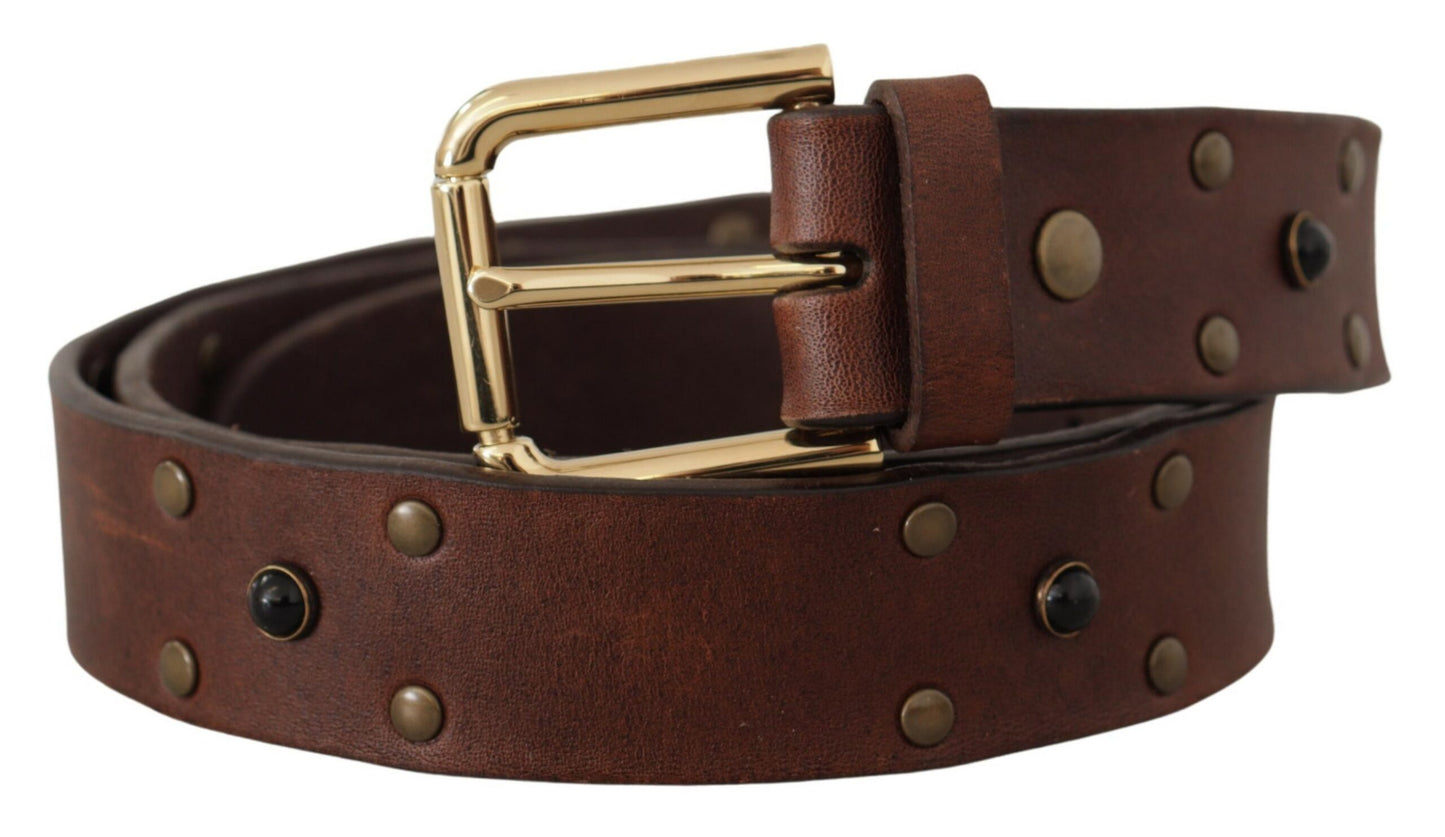 Cinturón de cuero elegante con hebilla de metal