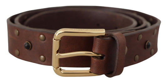 Cinturón de cuero elegante con hebilla de metal