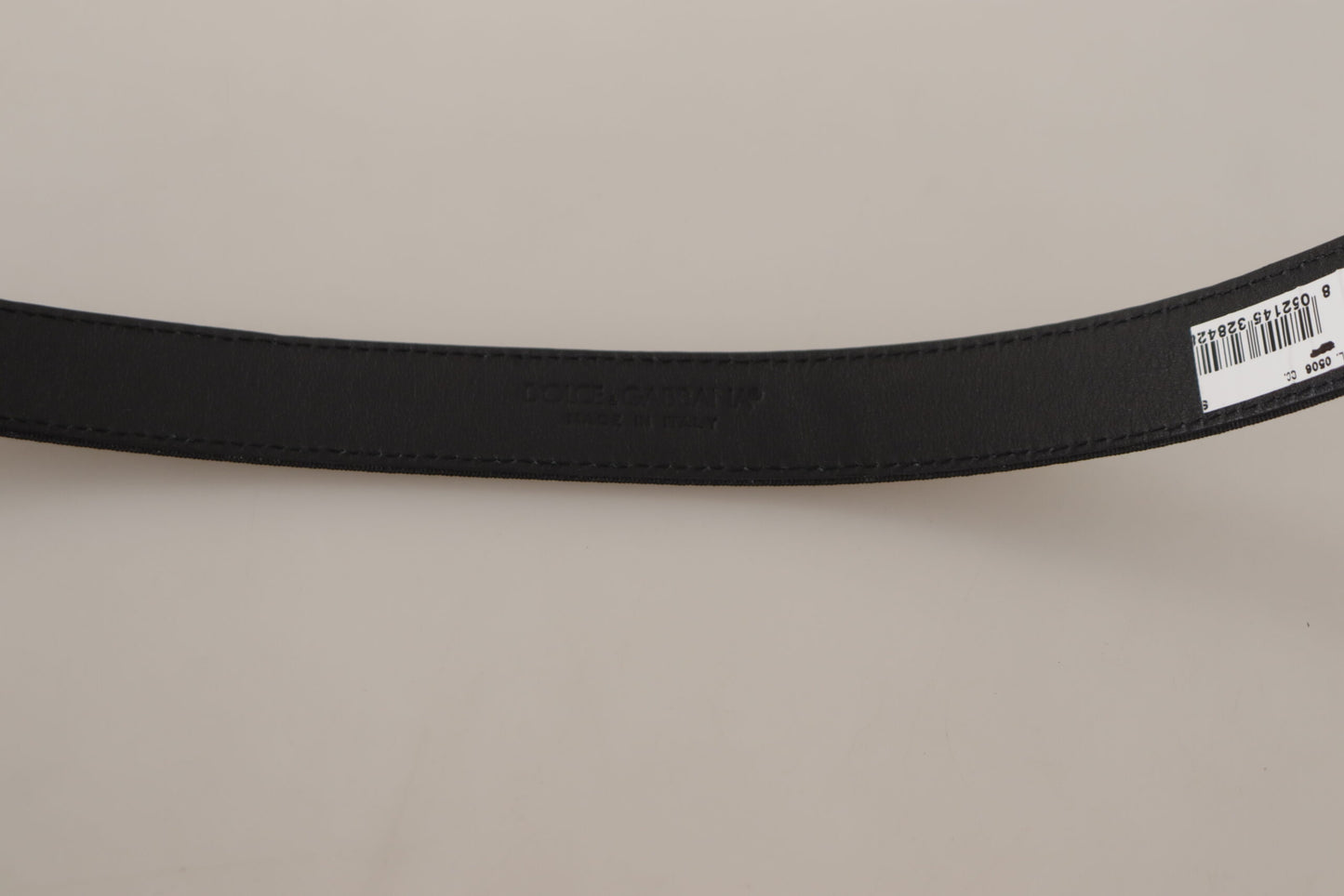 Cinturón elegante de lona y cuero negro