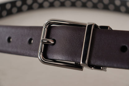 Cinturón elegante de cuero morado oscuro