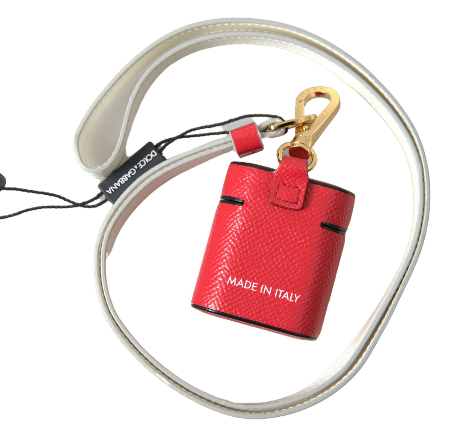 Elegante funda de cuero rojo para Airpods