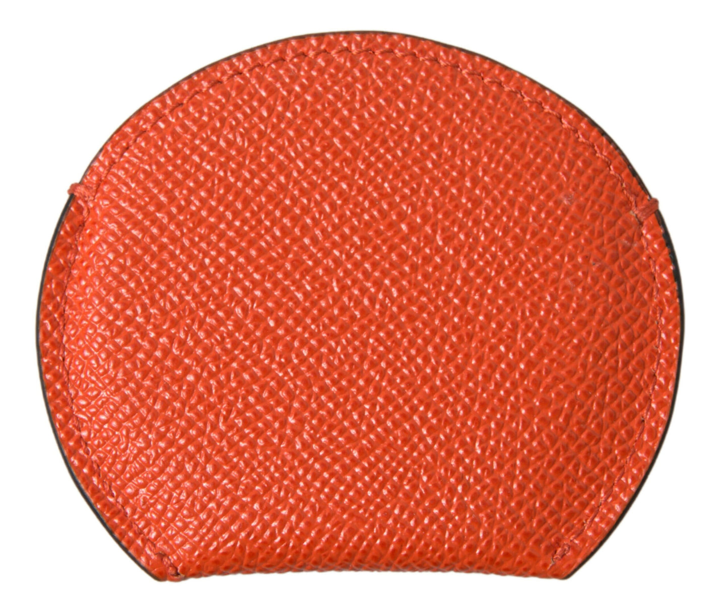 Elegante porta espejo de piel de becerro naranja