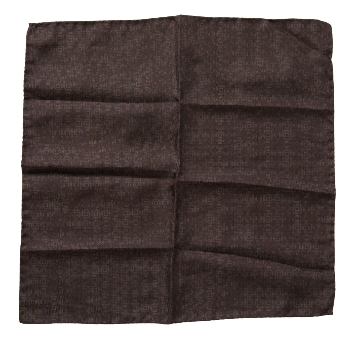 Elegante pañuelo cuadrado de seda para hombre en marrón intenso