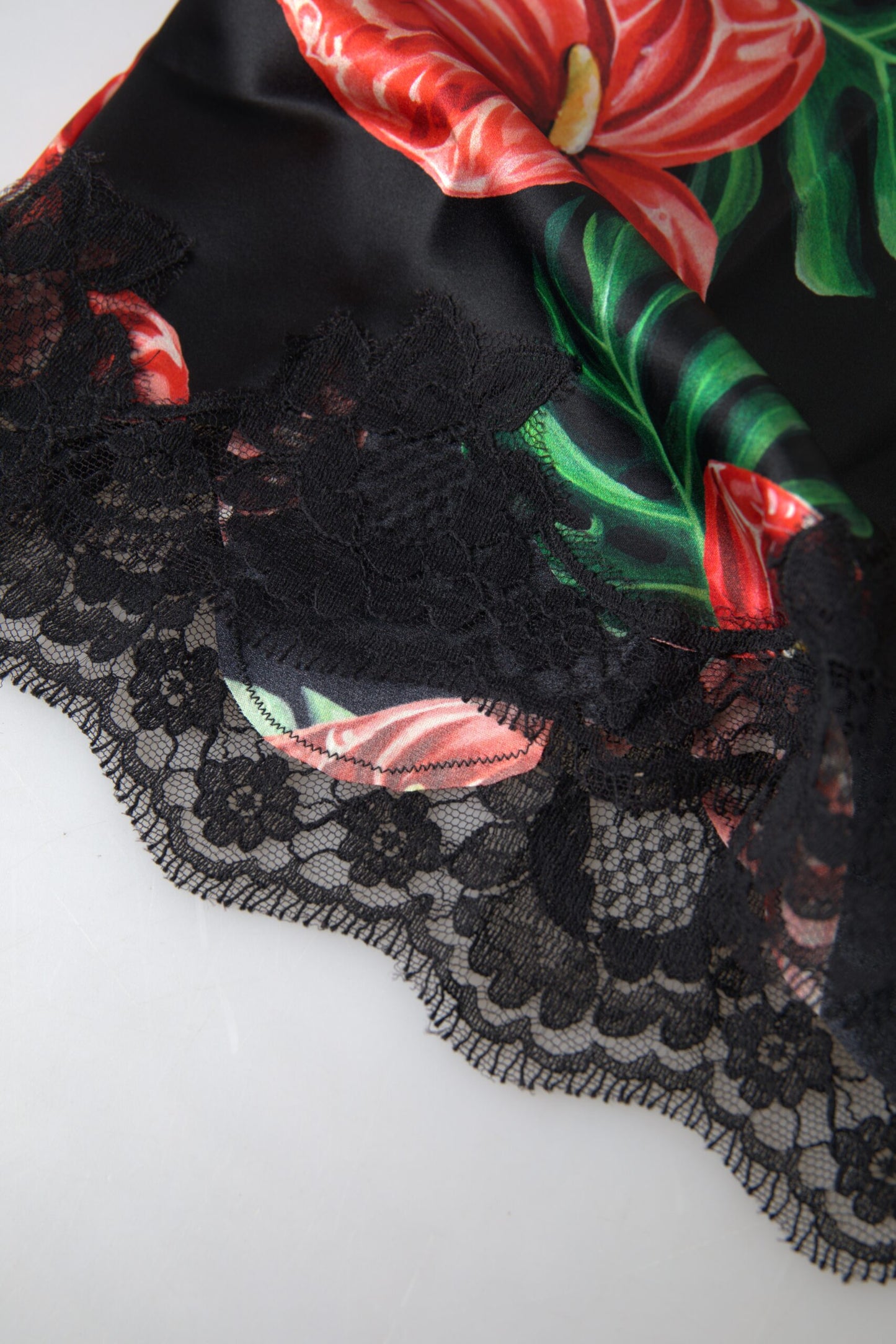 Camisola de seda con estampado de anturio
