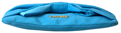 Elegante bolso de mano de seda con detalle de lazo
